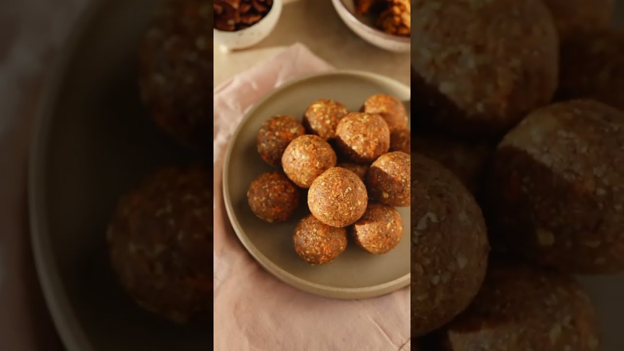 Healthy Carrot Cake Bliss Balls 🥕✨