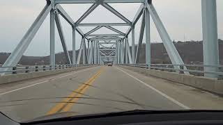 The Milton-Madison Bridge (also known as the Harrison Street Bridge) heading north from KY into IN