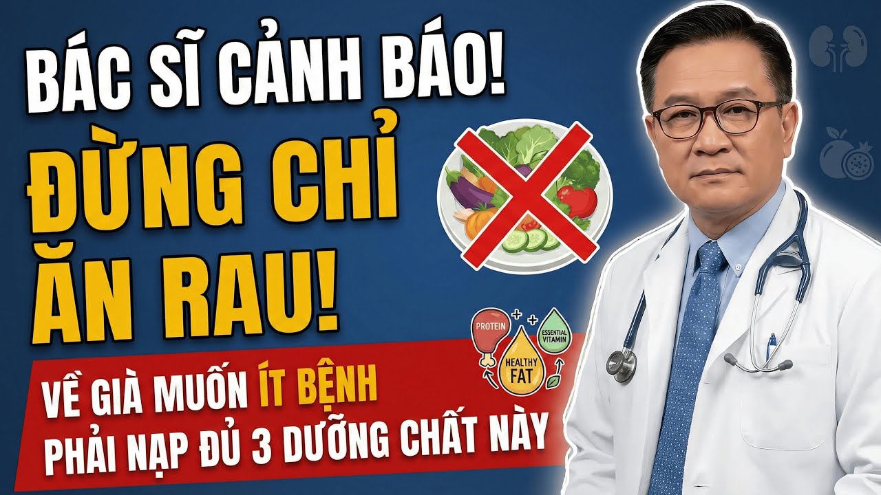 Đừng Chỉ Ăn Rau! Về Già Muốn Ít Bệnh Phải Nạp Đủ 3 Dưỡng Chất Này