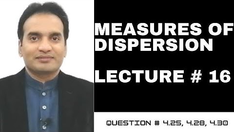 Measures of Dispersion | Lecture # 16 | Statistics Tutorials By Muhammad Usman In Urdu Hindi English