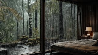 (No Midroll Ads) Gentle Rain Sound on the forest | Rain sounds for sleep, study and relax