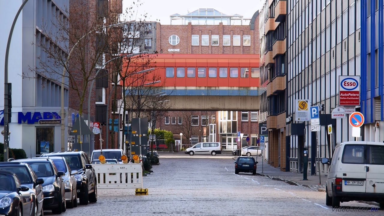 Hamburg, Hammerbrook, Wendenstraße, Blick zur Hammerbrookstraße, Full HD (1080p) Videobild