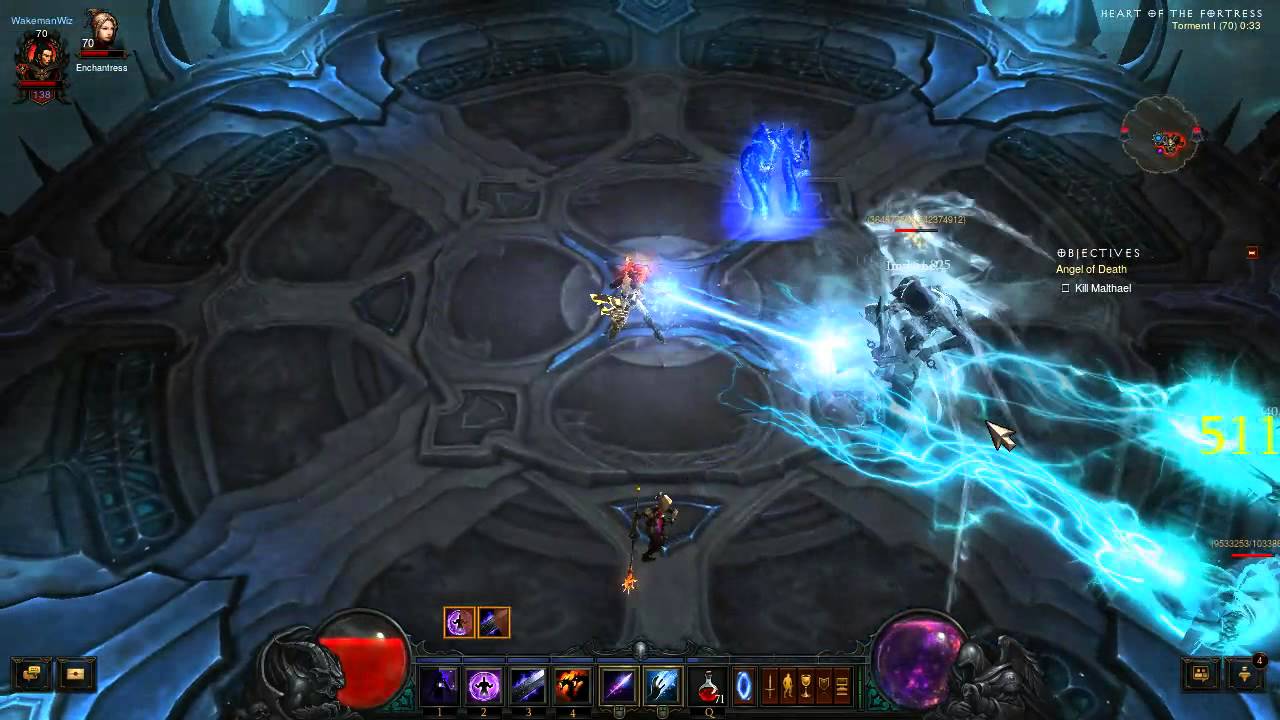 Diablo 3 Act 5 final boss: Malthael, the Angel of solo) - YouTube