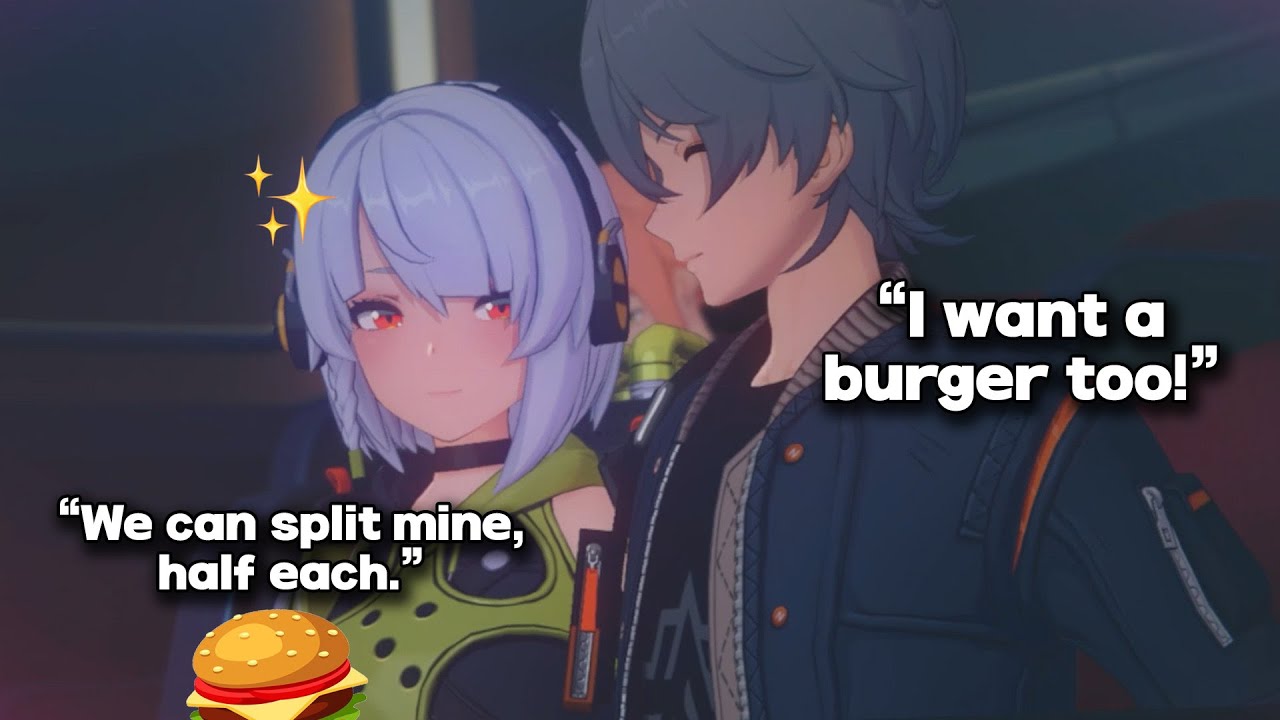 Anby Splits her Burger for Wise!~ | Gravitational Attraction Event ...
