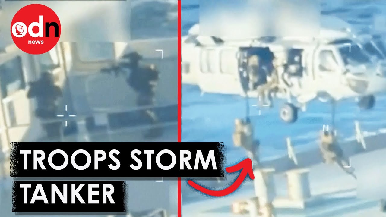 Dramatic Footage Shows US Troops Seize Oil Tanker Near Venezuela