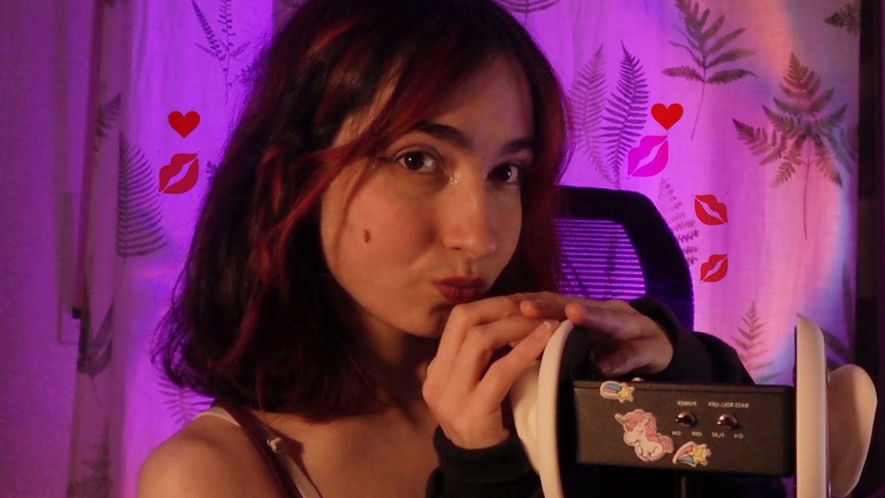 ASMR 💋 , Mouth sounds, Besitos ♡࿔*: de oreja a oreja SUAVE Y LENTO Para Dormir 