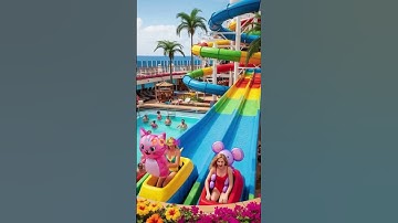 Cat vs. Mouse Water Slide Game. AI Safety Balloon