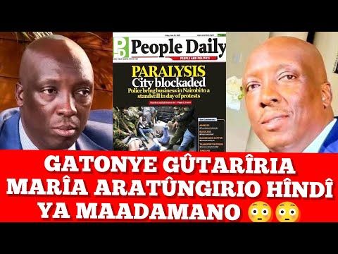 GATONYE GÛTARÎRIA MARÎA ARATÛNGIRIO HÎNDÎ YA MAADAMANO 