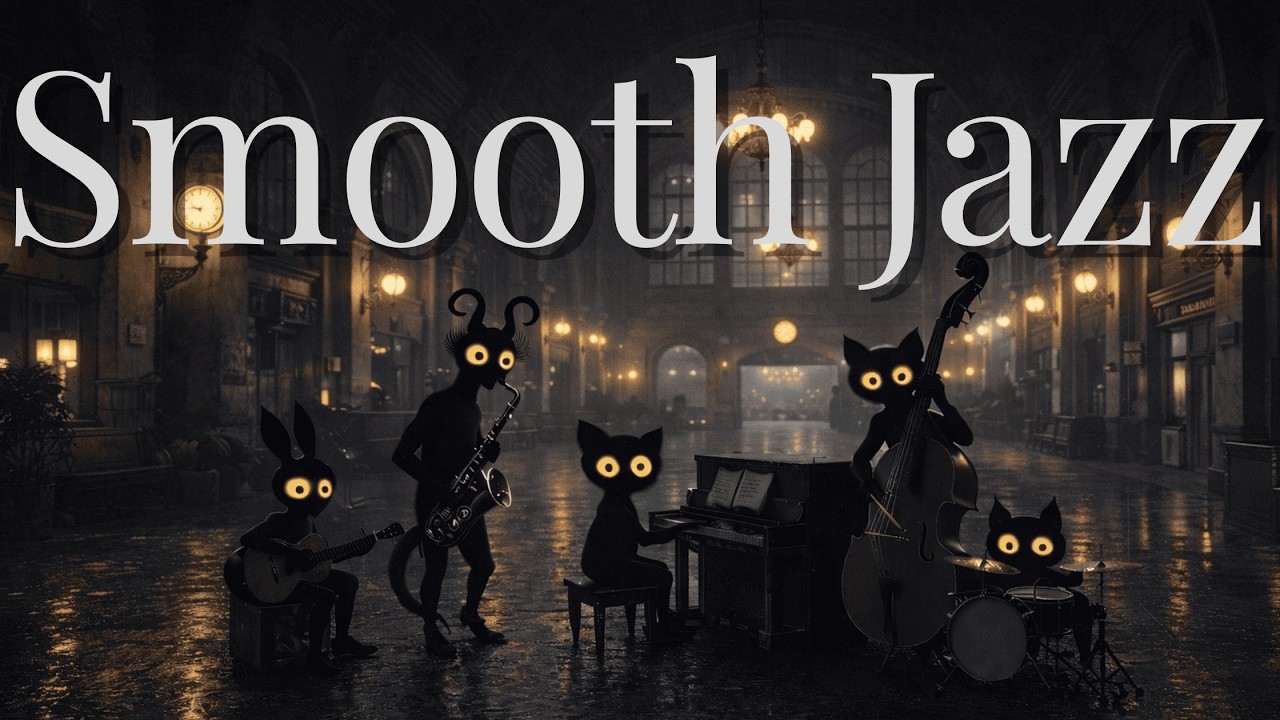 雨の駅舎ホールで聴くスムースジャズ｜Rainy Station Hall Jazz｜作業・読書・リラックスBGM