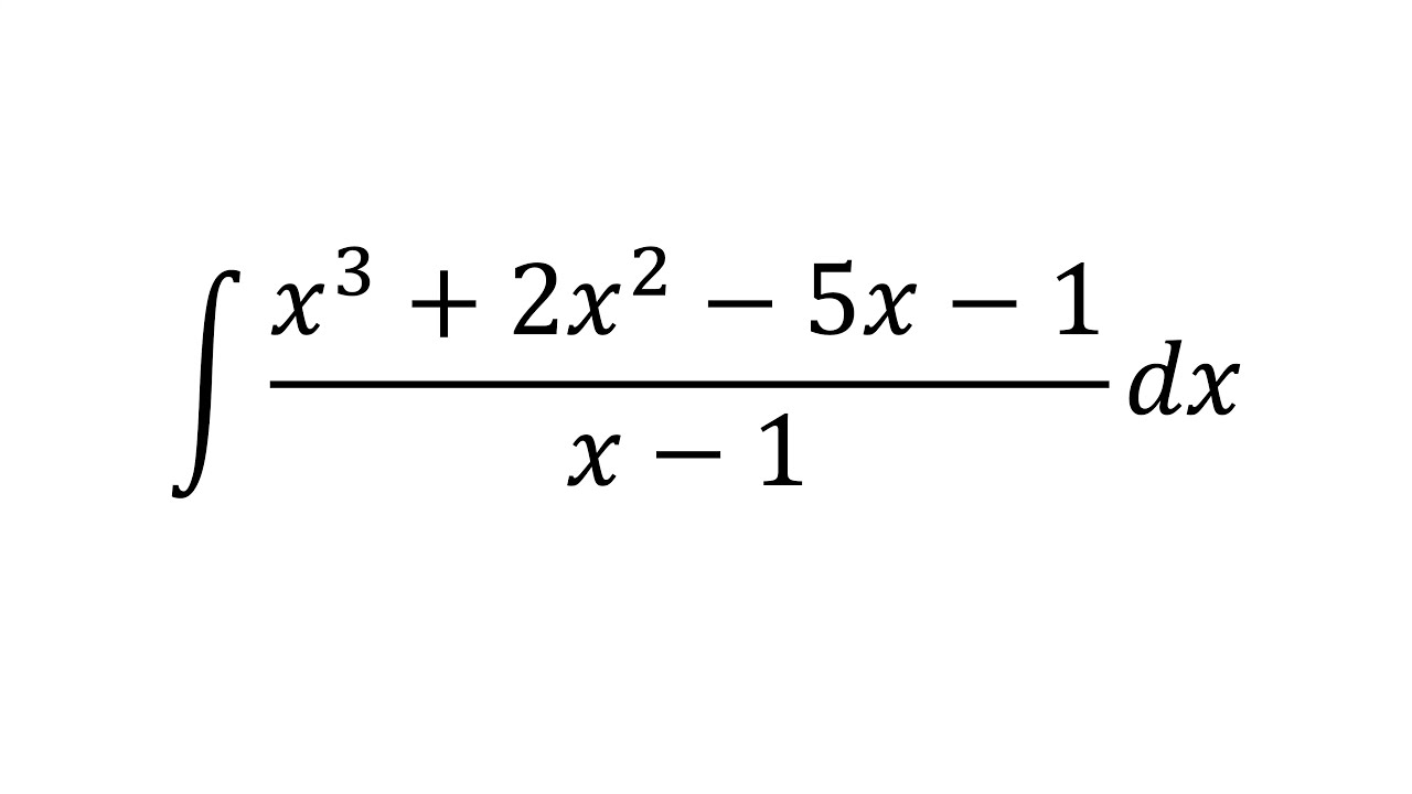 [Divisão de polinómios] Integral nº48 - Exercícios de Integrais 