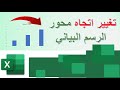الاكسل تغيير اتجاه المحاور في الرسم البياني 