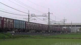 東北本線　2087レ　ＥＦ65-1060+コキ　ワシクリにて