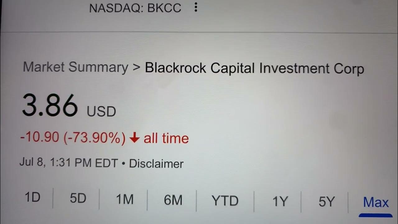 🔴 Blackrock Capital Investment Corp. BKCC Stock Trading Facts 🔴 - YouTube