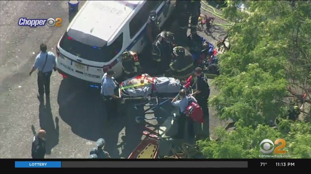 Driver Rescued After Car Falls Down Embankment In Newark - YouTube