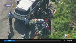 Driver Rescued After Car Falls Down Embankment In Newark