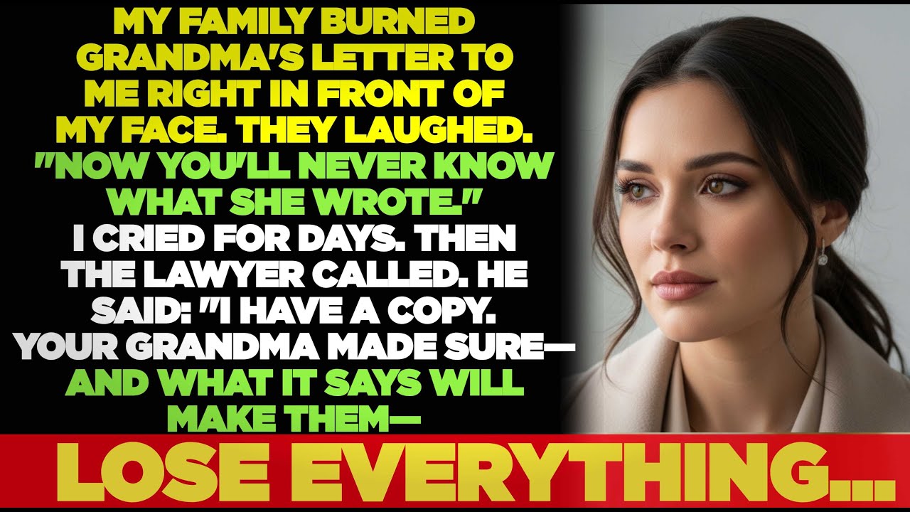 My Family Burned Grandma's Letter To Me—They Didn't Know The Lawyer Had A Copy