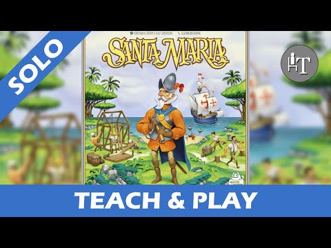Tutorial & Solo Playthrough of Santa Maria - Solo Board Game