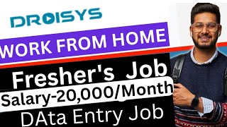 Data Entry Work from Home Job 2026 😍 | Salary - Rs 20,000/Month | Freshers Job 