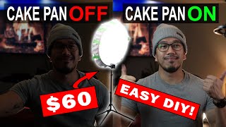 $60 DIY CAKE PAN VIDEO LIGHT vs OTHER LIGHTS | Tutorial + Review