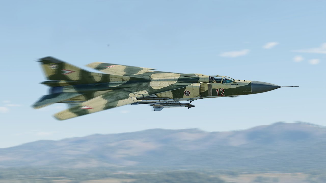 【美空】 一分動画 】NO BGM セルビア空軍MiG-23 vs ソ連MiG-21 - YouTube