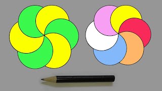 Simple Geometric Circles Overlapping #circlegeometricdrawing #circlegeometricpattern #geometric Net Worth