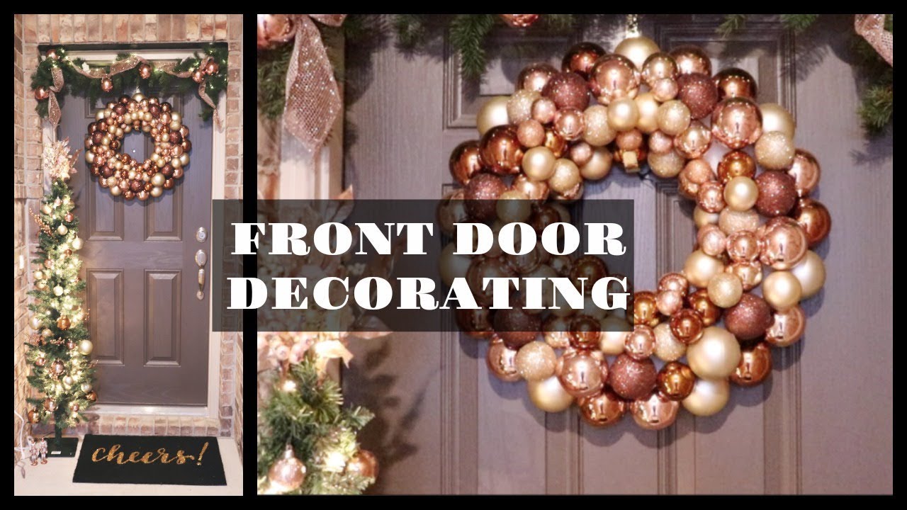 CHRISTMAS FRONT DOOR DECORATIONS |DECORATE WITH ME!
