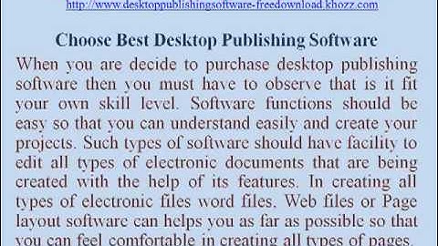 Best Desktop Publishing Software