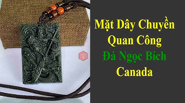 Mặt Dây Chuyền Quan Công Đá Ngọc Bích Tự Nhiên Xanh Lá Đẹp