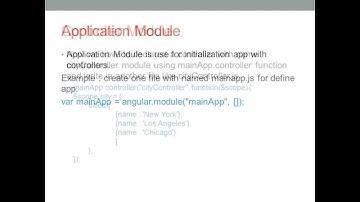 AngularJs Controller Module and Application Module