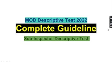 Ministry of Defence Screening Test 2022 | MoD Sub-Inspector Preparation | MCQS HUB