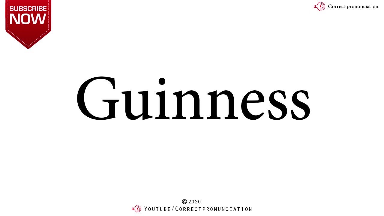 How To Say Guinness Pronounce It Right correctpronunciation YouTube