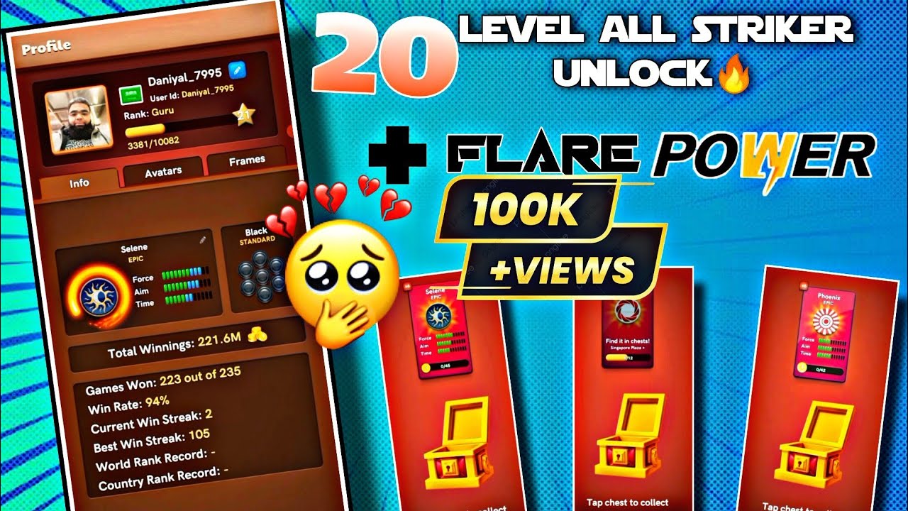 All striker open on 20 level with toofan & Maya🔥world record🤯||Haider Gaming786||