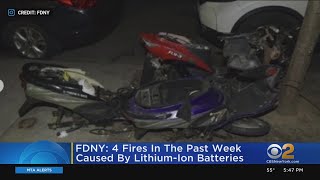 FDNY: 4 Fires In A Week Caused By Lithium-Ion Batteries On E-Bikes