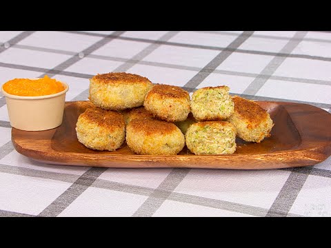 Nuggets de pollo y vegetales y mayonesa de zanahorias