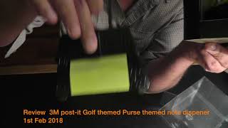 3M post-it Golf themed, purse themed Note dispenser review