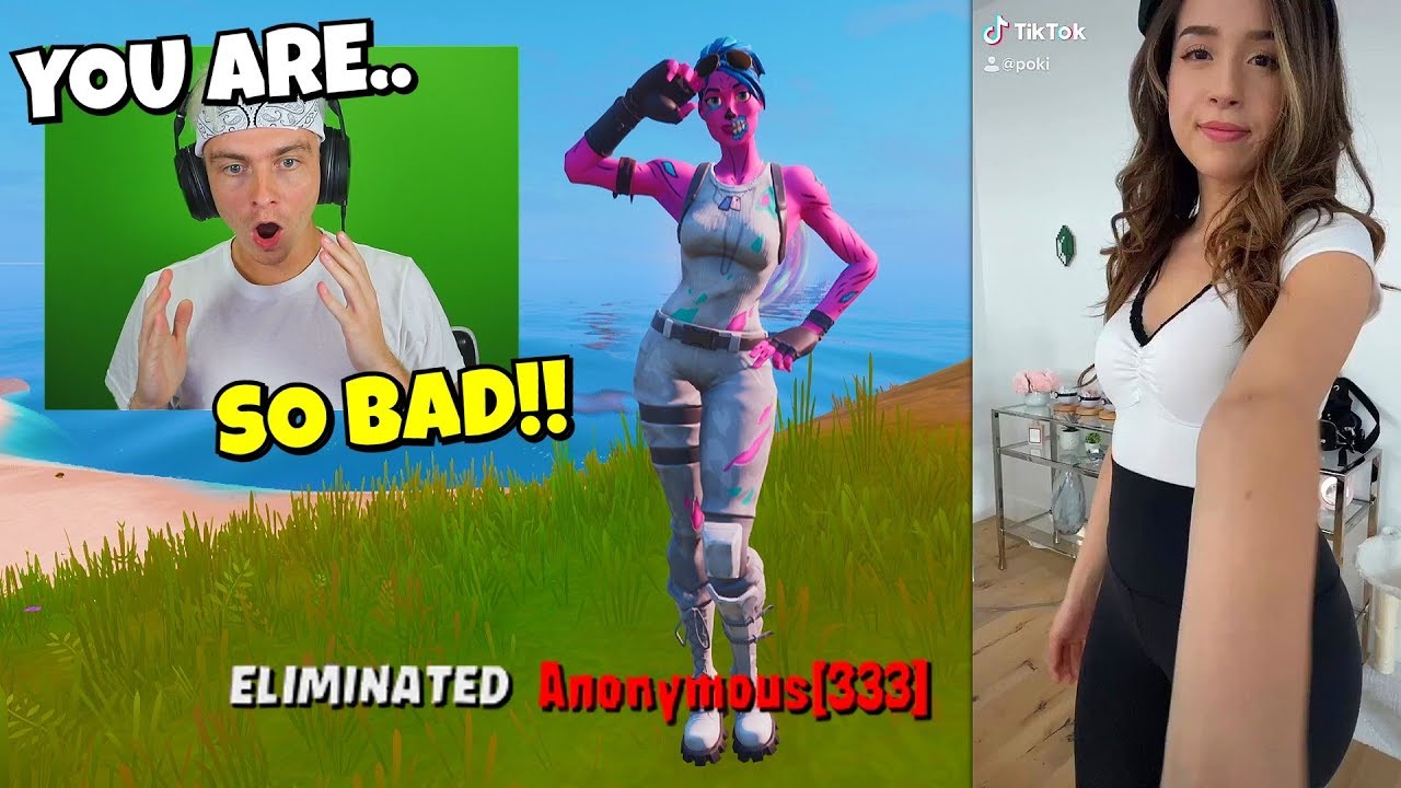 FORTNITE NEW POKIMANE *POKI* DANCE ON 30+ FEMALE SKINS 