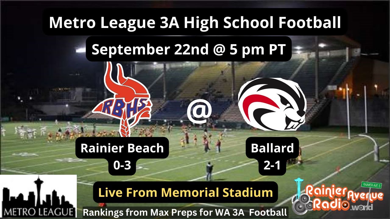 Metro League 3A High School Football Rainier Beach (03) Ballard (2