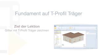 Tutorial von Edificius - Fundament auf T-Profil Träger - ACCA software