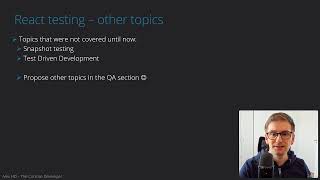 React Testing | 08.35 - Section Intro