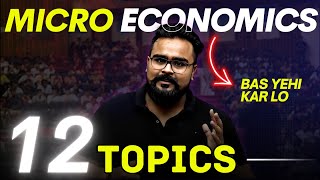 12 TOPICS 🔥 COMPLETE MICRO ECONOMICS Important Questions | CLASS 11 by GAURAV JAIN