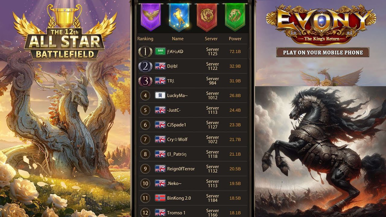 Evony - The King's Return 12th All-star C5 Final [Stallion] - YouTube