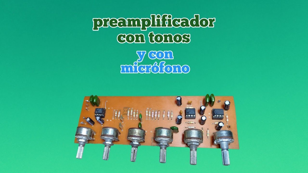Preamplificador Estereo Con Tonos y Micrófono