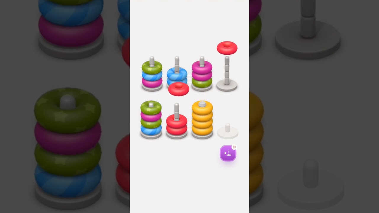 Hoop Stack / Color Sort 3D lvl 21 