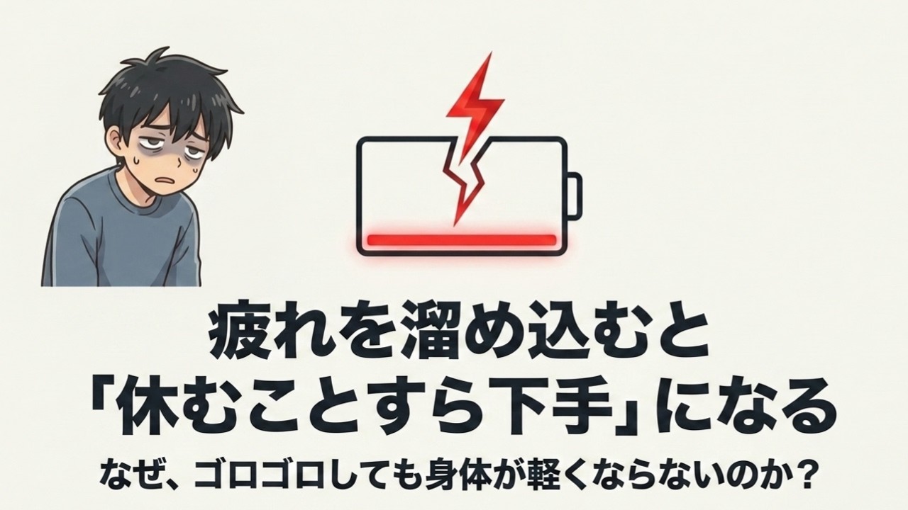 疲れを溜め込みにご注意を!からだに安心を感じさせてあげることが重要です