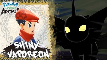Shiny Eevee Found and Evolved to Shiny Vaporeon! Shiny Living Dex Series in Pokemon Legends Arceus