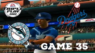 Triple Play Baseball 2002 Full Game sim: Marlins vs Dodgers Game 35