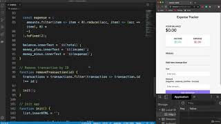 Expense Tracker using java-script ep 7  Persist To Local Storage