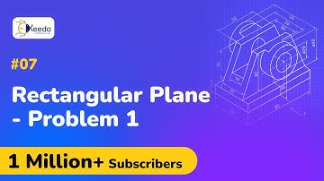 Rectangular Planes Problem No.1 - Projection of Planes - Engineering Drawing