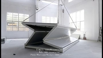 Folding container installation