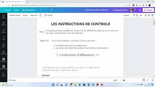 Les instructions de contrôle en Algorithme  : Chapitre 1, L'instruction d'affectation
